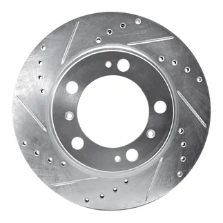 R1 Concepts EDZ-02029L Brake Rotor Drilled and Slotted Silver